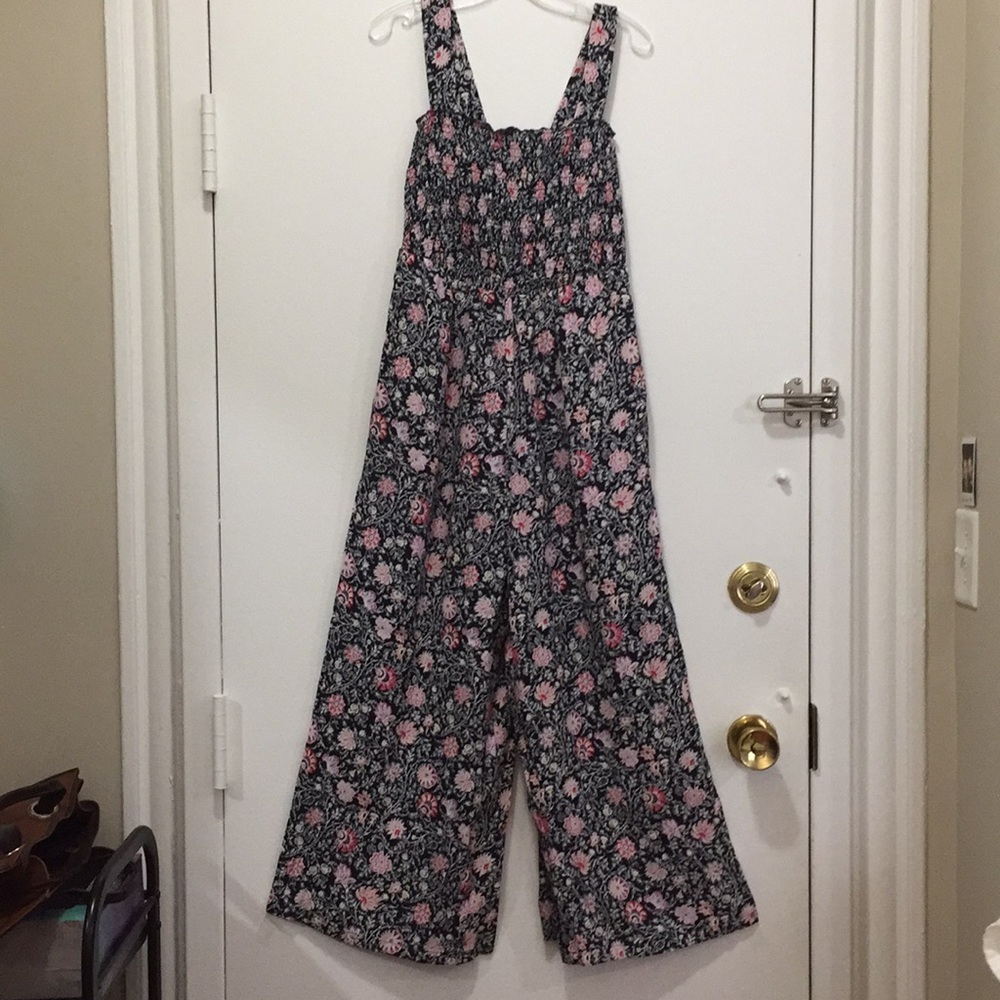 Summer jumpsuit with ruched top